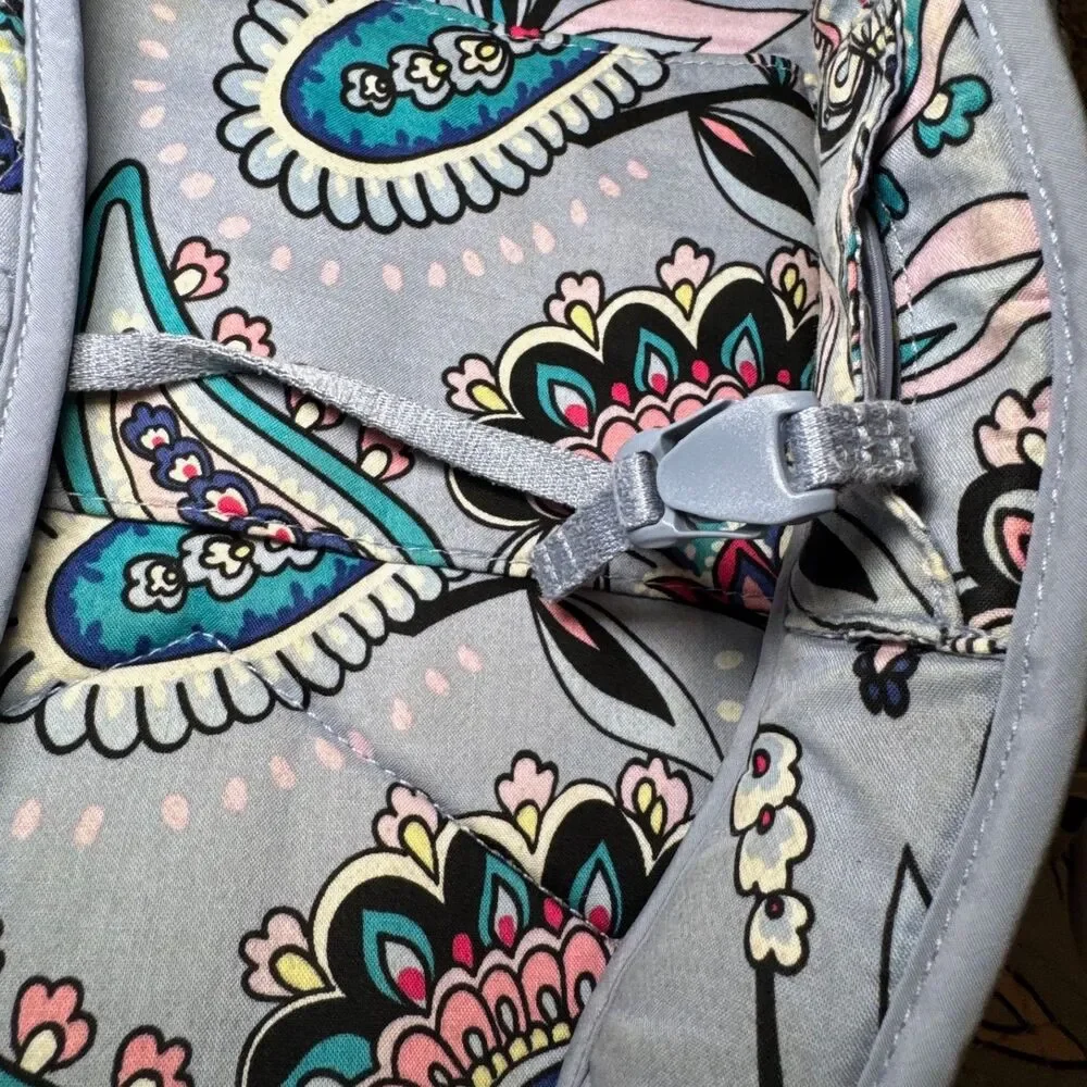 Vera Bradley Campus Backpack Wildflower Paisley Quilted Cotton Laptop Travel Bag